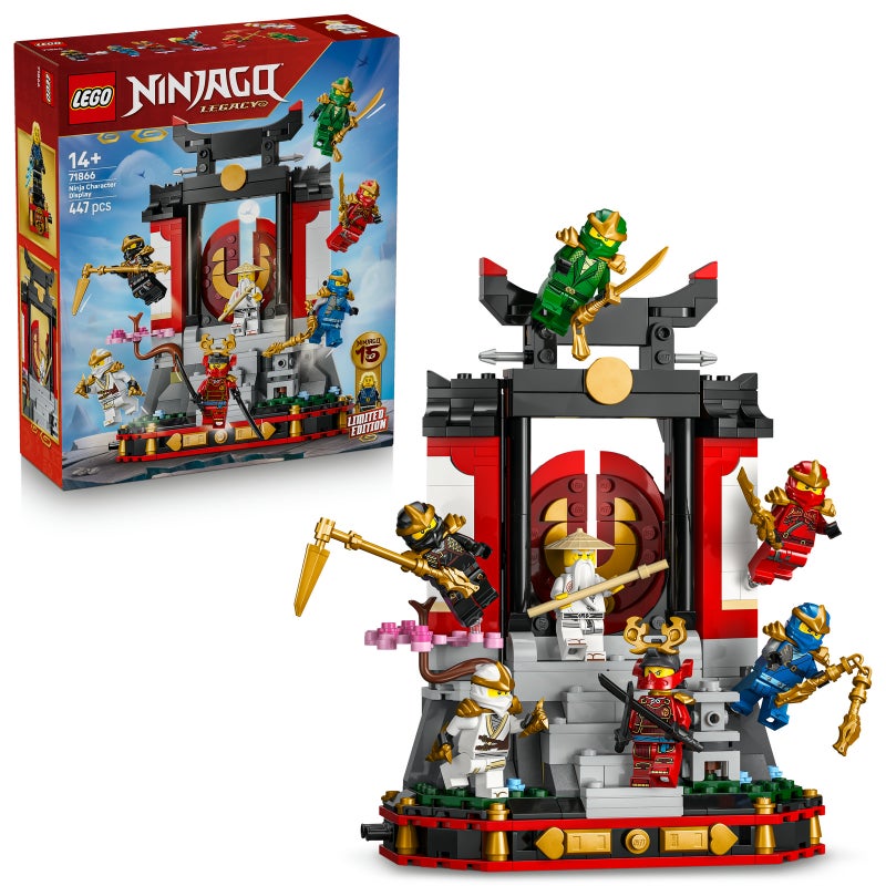 LEGO NINJAGO Ninja Character Display 15th Anniversary 71866 Building Toy Set (447 Pieces) - Image 1